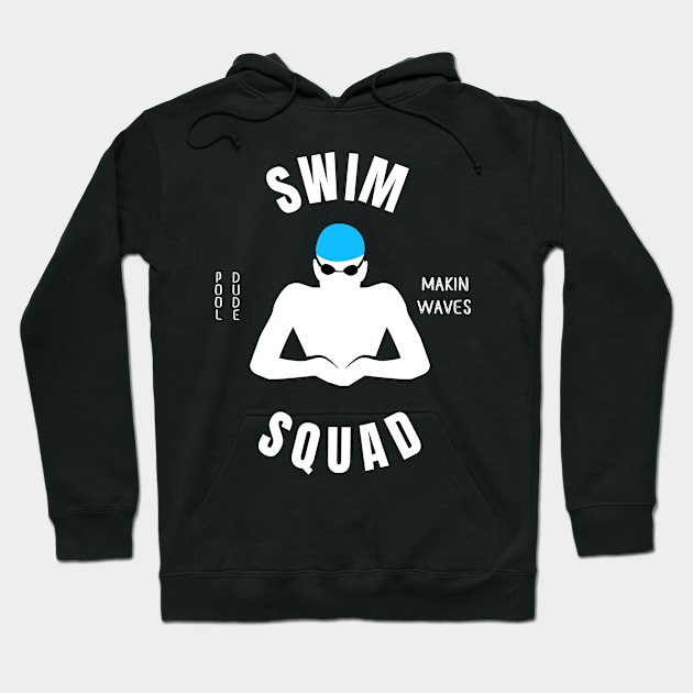 Mens Breaststroke Swim Squad Swimming Fan Gift Hoodie by atomguy